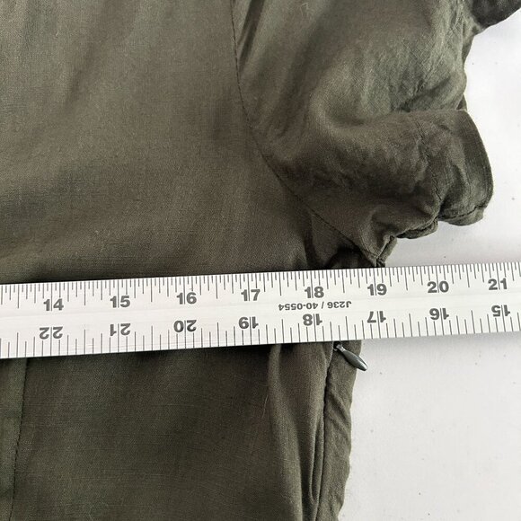 Earthbound Trading Jumpsuit Womens Size L Green Short Sleeve V Neck Pockets Boho - Picture 11 of 16